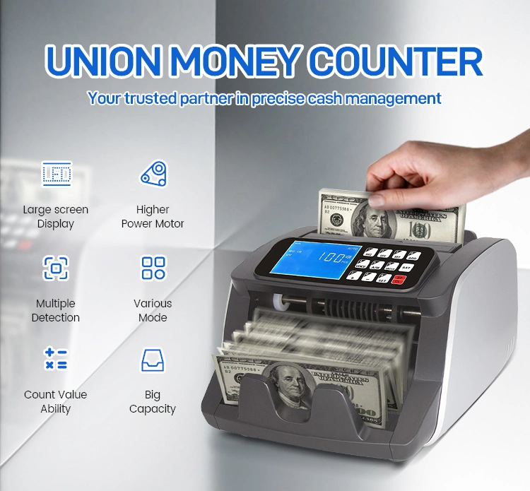 Union0721 Bill Counting Machine Automatic Cash Money Counting Machine